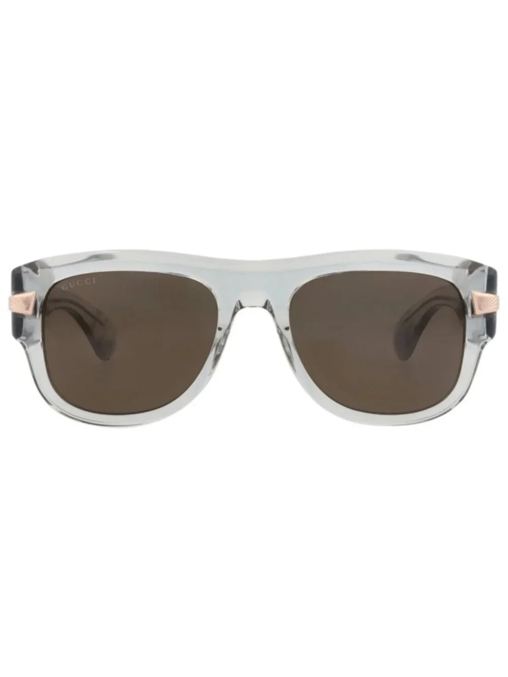 New Gucci Women's Sunglasses Square Rectangle Recycled Acetate Frame Mens Grey